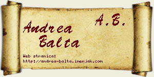 Andrea Balta vizit kartica